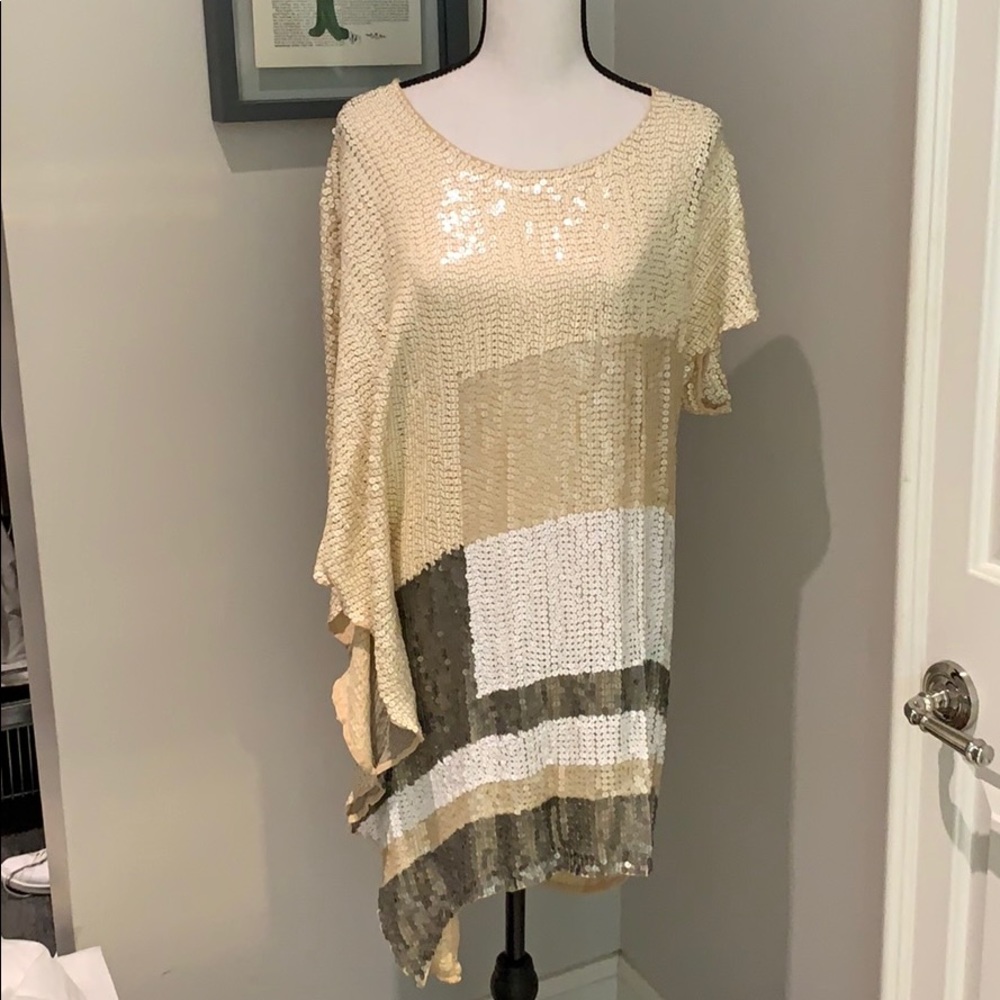 Gold Hawk sequined dress
